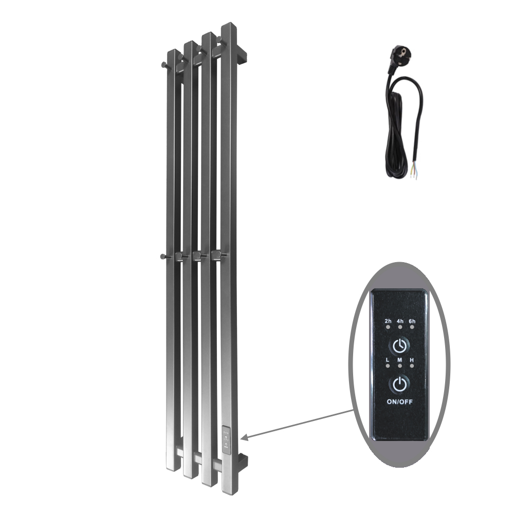 Полотенцесушитель Проксима Проф (электро.) 21х120 (скр.монтаж, унив.подкл., Графит), Альтасан